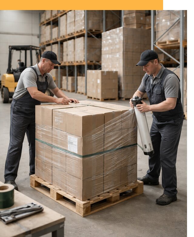 Упаковка и паллетирование грузов от 3566 руб: защита и крепление