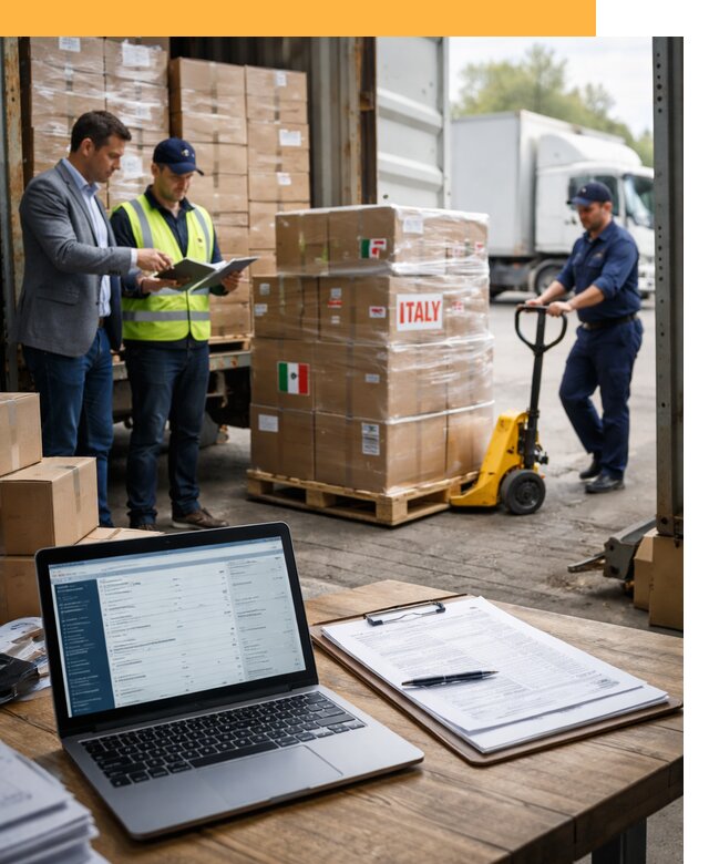 Доставка грузов из Италии: морские и авиаперевозки от 18338